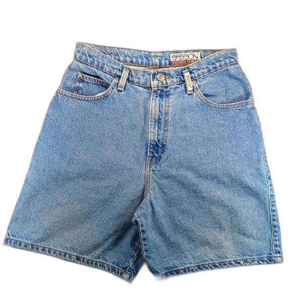 Sasson Vintage 80's/90's Faded High Waisted 5 Pocket Denim Branded Shorts 28W. - Picture 1 of 10